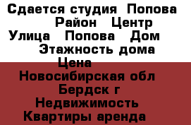 Сдается студия, Попова 11/2 › Район ­ Центр › Улица ­ Попова › Дом ­ 11/2 › Этажность дома ­ 10 › Цена ­ 9 000 - Новосибирская обл., Бердск г. Недвижимость » Квартиры аренда   